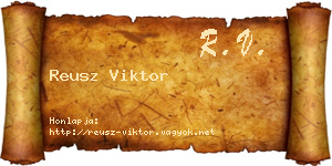 Reusz Viktor névjegykártya